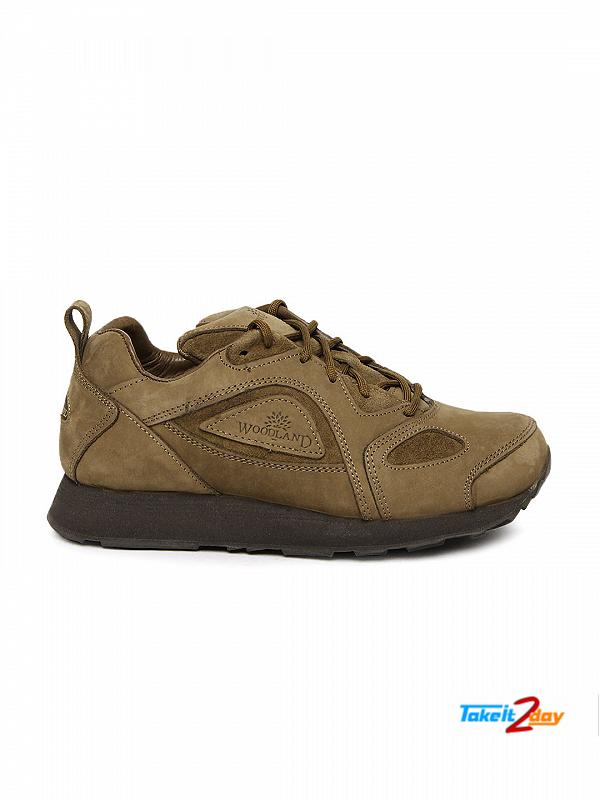 Woodland Men Brown Leather Casual Shoes 