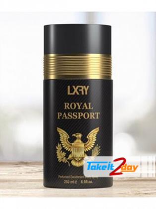 Lxry Royal Passport Black Deodorant Body Spray For Men 250 ML
