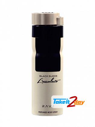 Rave L Assoluto Black Suede Perfume Deodorant Body Spray For Man 200 ML