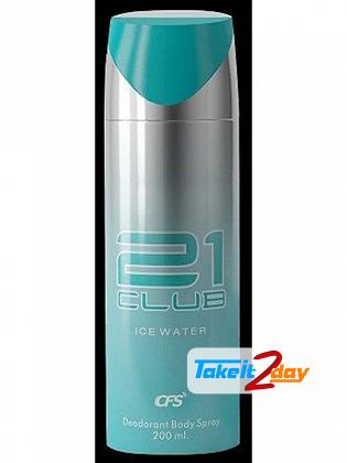 Cfs 21 Club Ice Water Perfumed Deodorant Body Spray For Men 200 ML