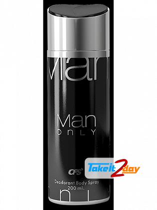 Cfs Man Only Black Perfumed Deodorant Body Spray For Men 200 ML