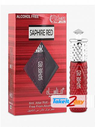 Manasik Saphire Red Perfume For Men And Women 6 ML CPO Pack OF Six