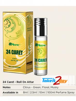 Meena 24 Caret Perfume Roll On For Men And Women 8 ML CPO Pack Of Six