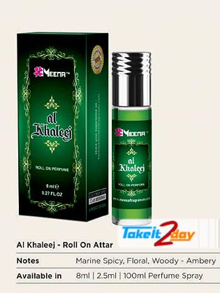 Meena Al Khaleej Perfume Roll On For Men And Women 8 ML CPO Pack Of Six