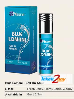 Meena Blue Lomani Perfume Roll On For Men And Women 8 ML CPO Pack Of Six