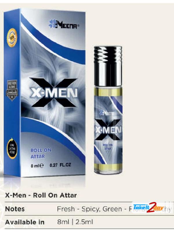 Meena X Men Perfume Roll On For Men And Women 8 ML CPO Pack Of Six