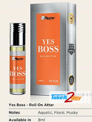 Meena Yes Boss Perfume Roll On For Men And Women 8 ML CPO Pack Of Six